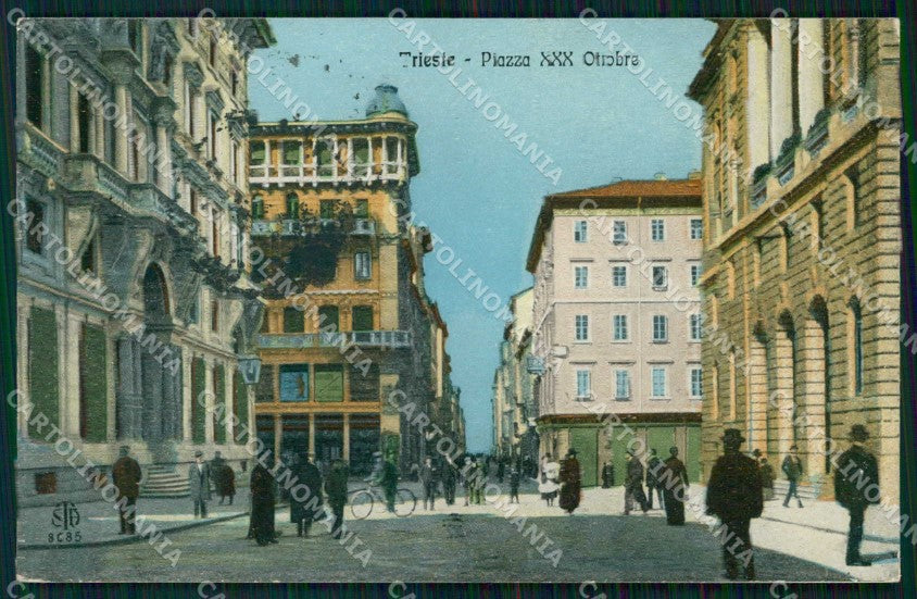 Trieste Città Piazza XXX Ottobre Alterocca 8085 cartolina RT4750 – fronte