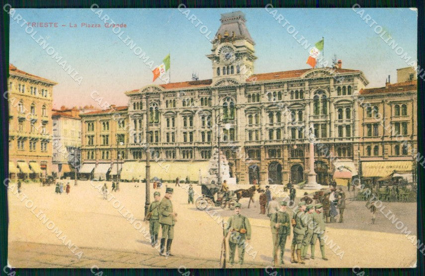 Trieste Città Portorose Militari Tricolore Ferienfahart 1924 cartolina RT4756 – fronte