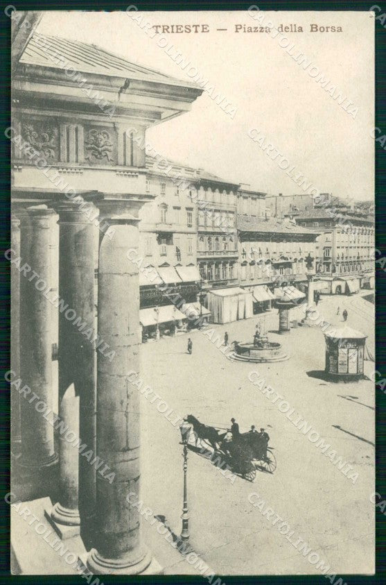 Trieste Città Piazza della Borsa cartolina RT4763 – fronte