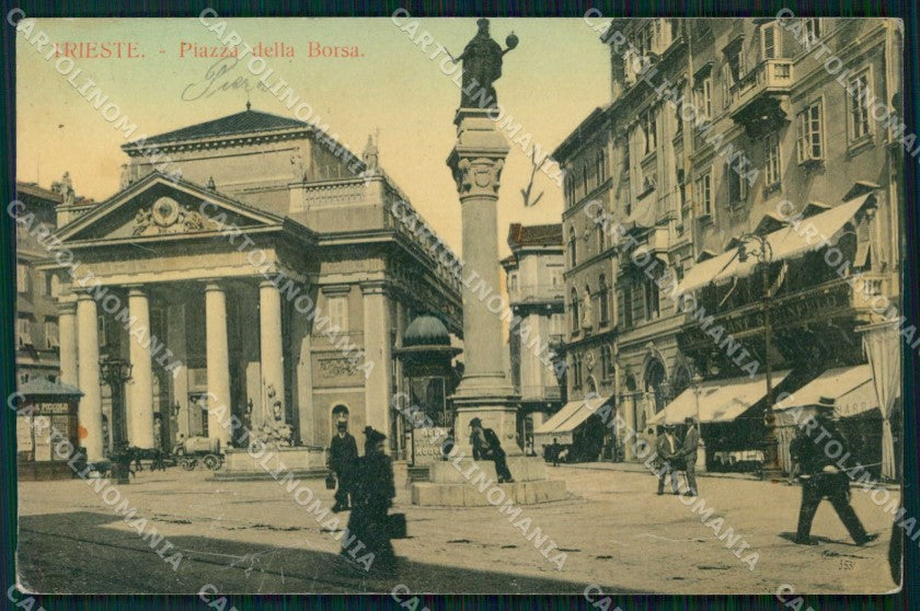 Trieste Città Piazza della Borsa ABRASA Foto cartolina RT4766 – fronte