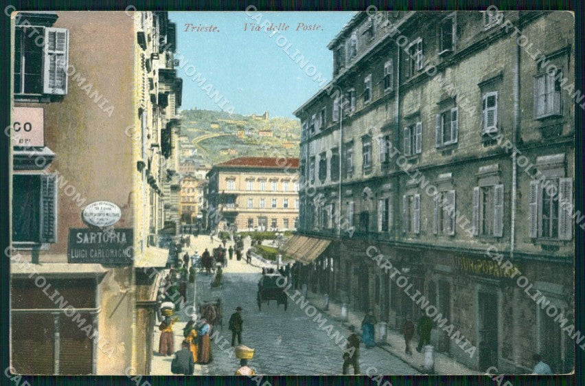 Trieste Città Via delle Poste Sartoria cartolina RT4771 – fronte
