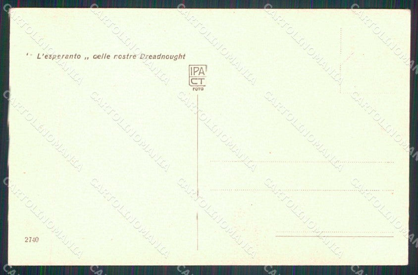 Trieste Città ? Marina Militare Esperanto Nostre Dreadnought cartolina RT4779 – retro