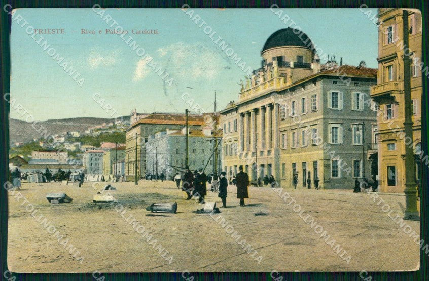 Trieste Città Riva Palazzo Carciotti cartolina RT4787 – fronte