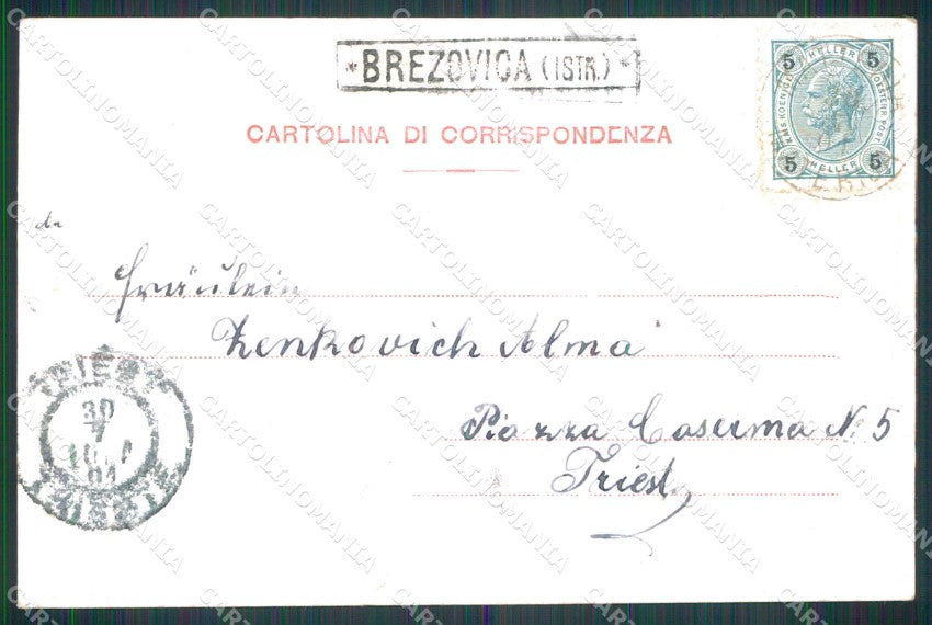 Trieste Città Saluto da Piazza Grande Municipio Antico cartolina RT4798 – retro