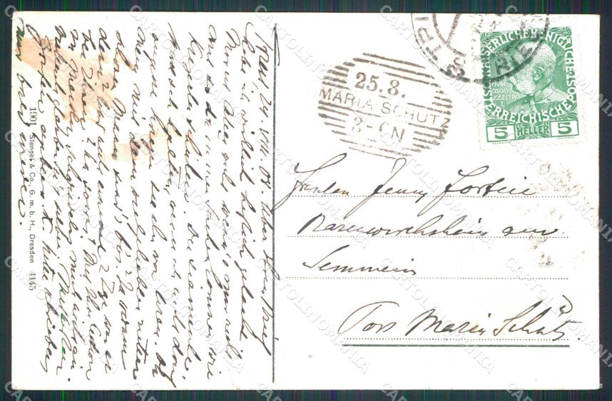 Trieste Città Lanterna Stengel 4145 cartolina RT4801 – retro