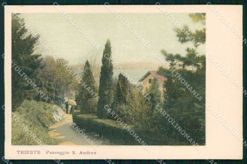 Trieste Città Passeggio Sant'Andrea cartolina RT4817 – fronte