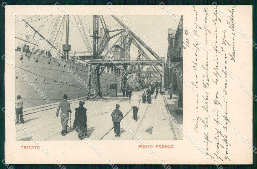 Trieste Città Punto Franco Barche cartolina RT4835 – fronte