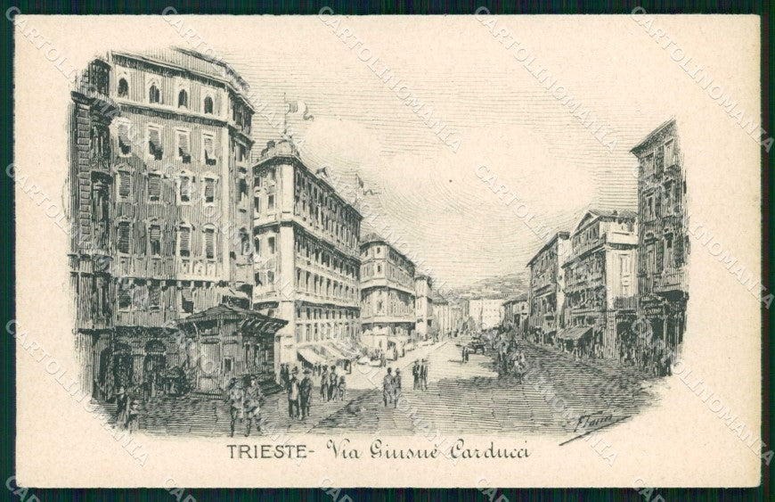 Trieste Città Via Giosuè Carducci cartolina RT4839 – fronte