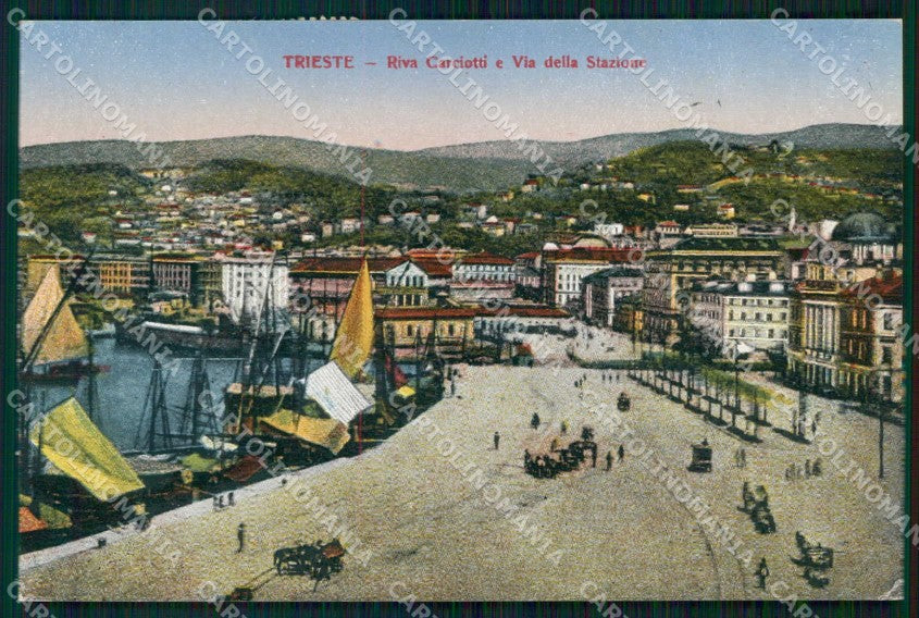 Trieste Città Riva Carciotti Via della Stazione cartolina RT4841 – fronte