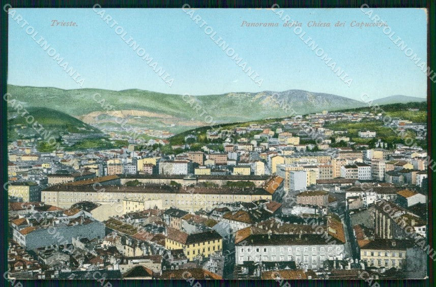 Trieste Città Veduta dalla Chiesa dei Cappuccini cartolina RT4875 – fronte