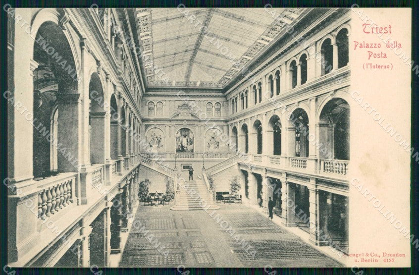 Trieste Città Interno Palazzo della Posta Stengel 4137 cartolina RT4879 – fronte