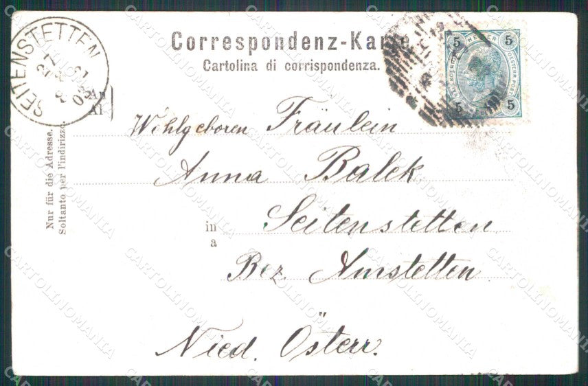 Trieste Città Hotel de la Ville Barche cartolina RT4880 – retro