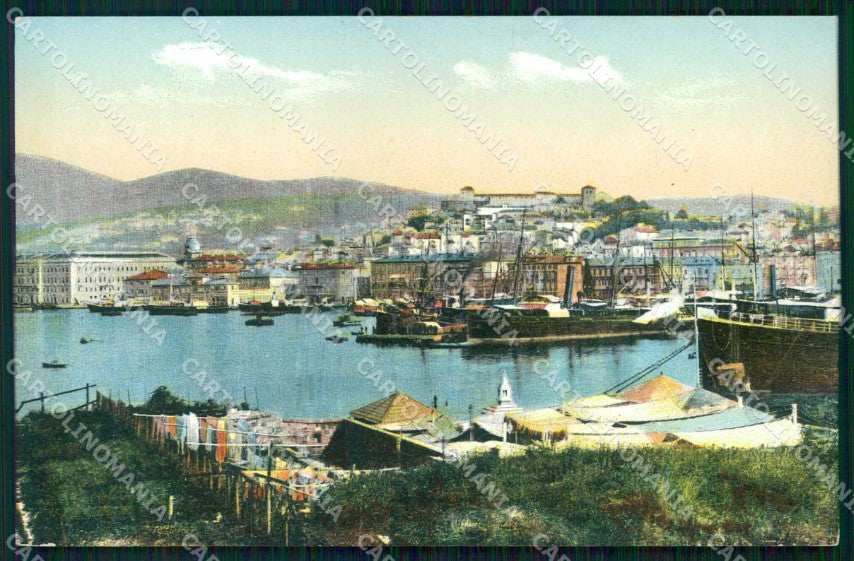 Trieste Città Veduta del Porto Barche Stengel 4141 cartolina RT4893 – fronte