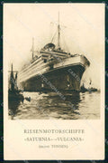 Trieste Città Nave a Motore Gigante Saturnia Vulcania cartolina RT4898 – fronte