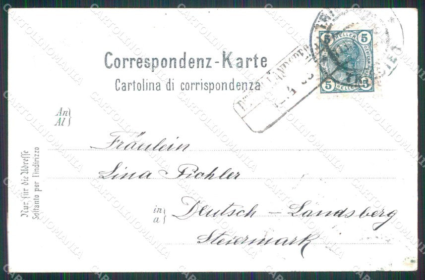 Trieste Città Canal Grande Barche Chiesa Sant'Antonio cartolina RT4899 – retro