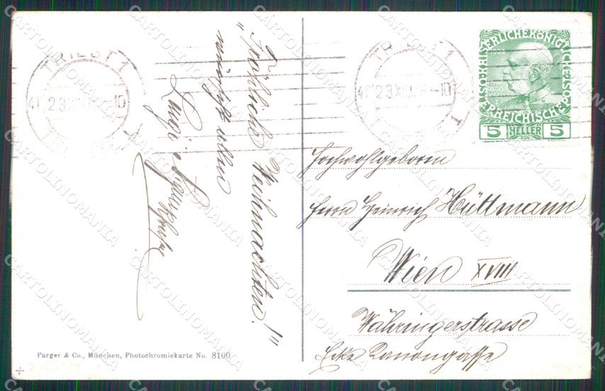 Trieste Città Via Silvio Pellico Galleria Montuzza cartolina RT4917 – retro