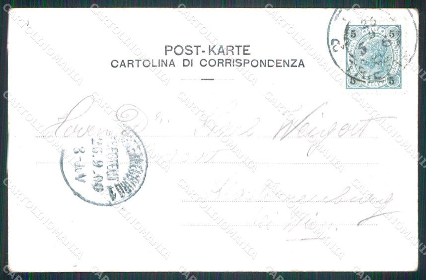 Trieste Città Riva Carciotti Treno Barche cartolina RT4927 – retro