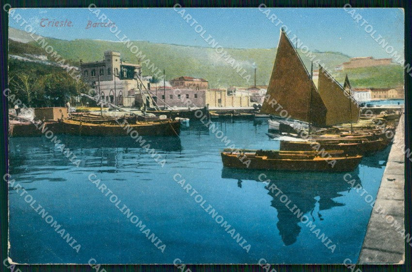 Trieste Città Barcola Barche cartolina RT4935 – fronte