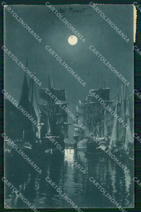 Trieste Città Canal Grande Veliero Stengel 40573 Chiaro Luna cartolina RT4939 – fronte