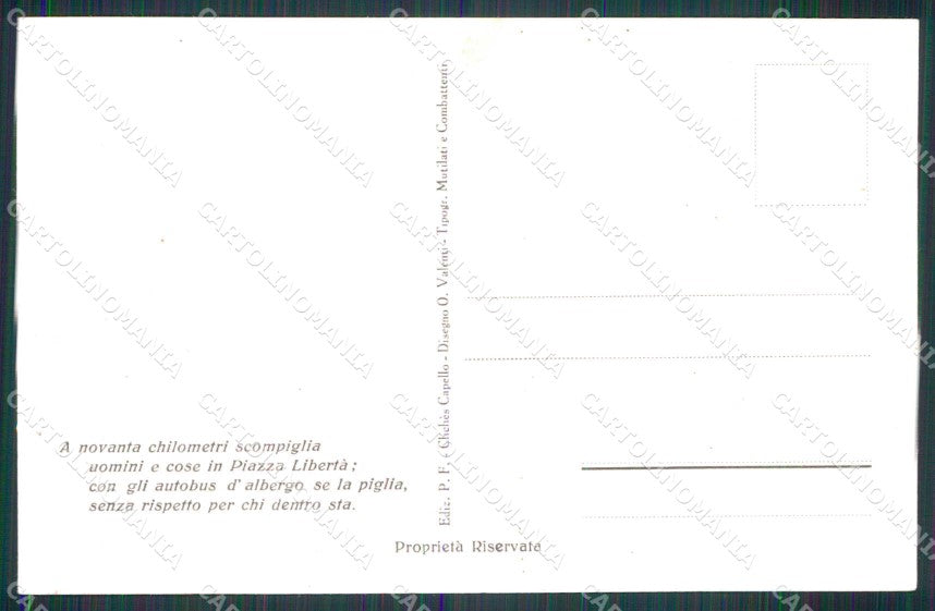 Trieste Città Bora Stazione Centrale Piazza della Libertà cartolina RT4947 – retro
