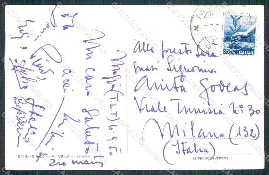 Trieste Città Muggia Porto Vecchio Barche Alterocca 5152 48 cartolina RT4959 – retro