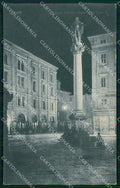 Trieste Città Piazza Grande Monumento Carlo VI Notturna cartolina RT4968 – fronte
