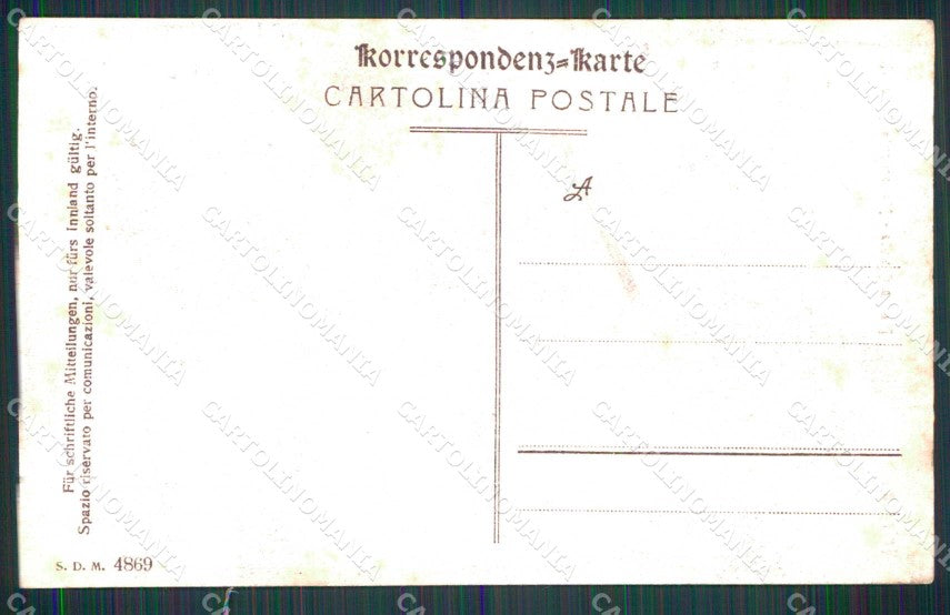 Trieste Città Piazza Grande Monumento Carlo VI Notturna cartolina RT4968 – retro