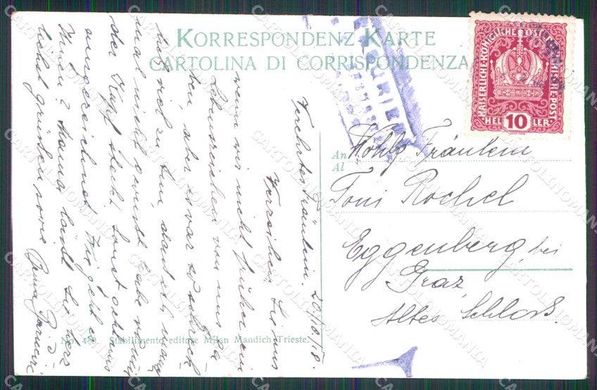 Trieste Città Canal Grande Barche cartolina RT4985 – retro