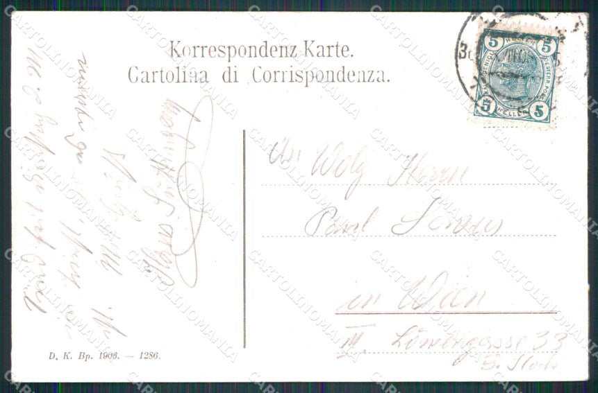 Trieste Città Lanterna Piroscafi cartolina RT4989 – retro