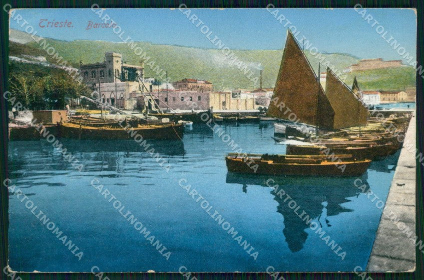 Trieste Città Barcola Barche cartolina RT4996 – fronte
