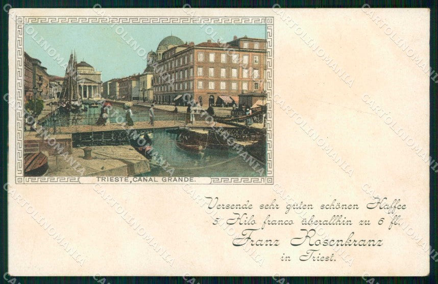 Trieste Città Canal Grande Barche cartolina RT4997 – fronte