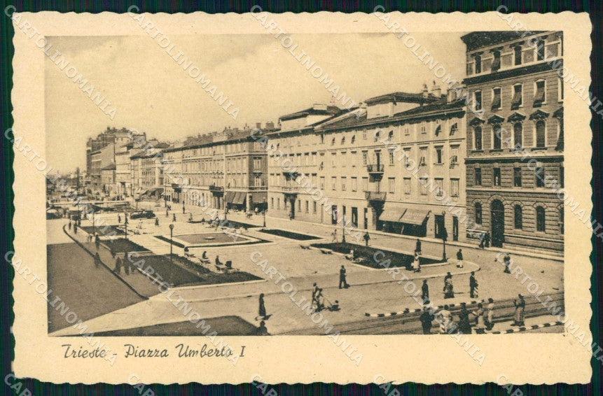 Trieste Città Piazza Umberto I cartolina RT5012 – fronte