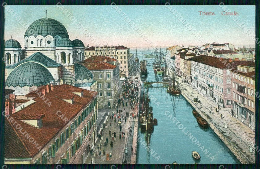 Trieste Città Canale Barche cartolina RT5033 – fronte
