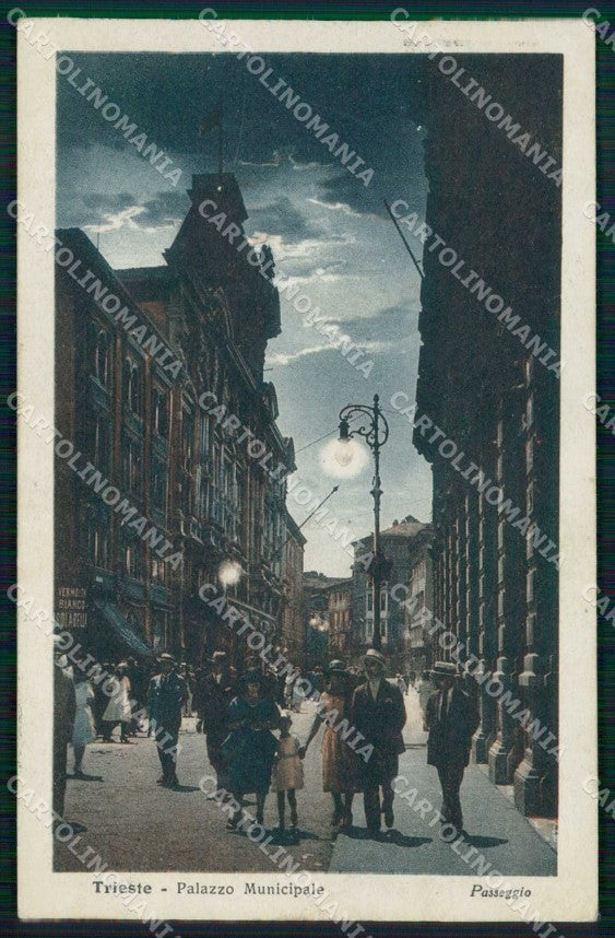 Trieste Città Palazzo Municipale Passeggio Alterocca 62779 cartolina RT5045 – fronte