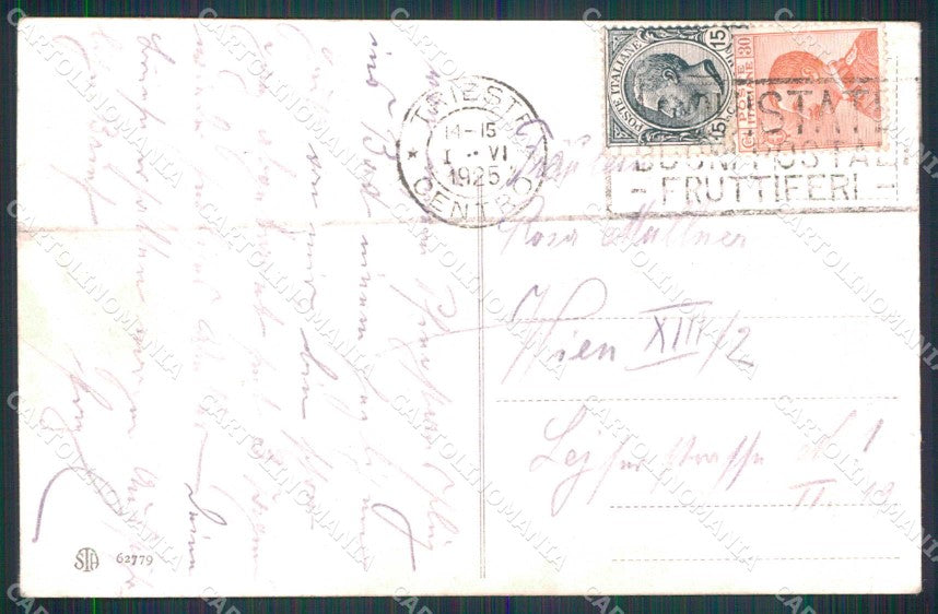 Trieste Città Palazzo Municipale Passeggio Alterocca 62779 cartolina RT5045 – retro
