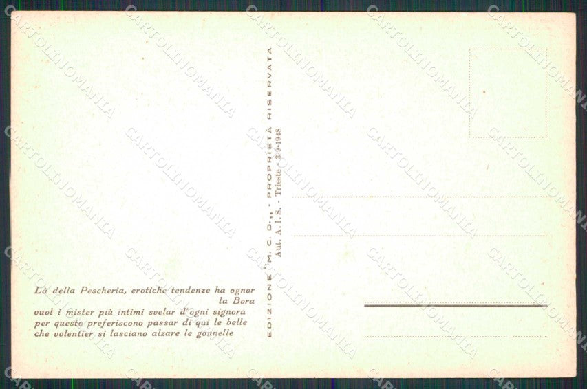 Trieste Città Bora alla Pescheria cartolina RT5051 – retro