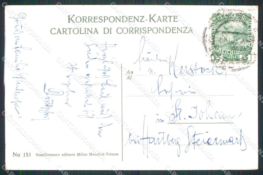 Trieste Città Barcola cartolina RT5078 – retro