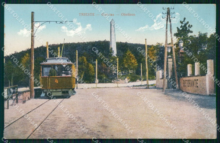 Trieste Città Opicina Obelisco Treno Elettrico cartolina RT5080 – fronte
