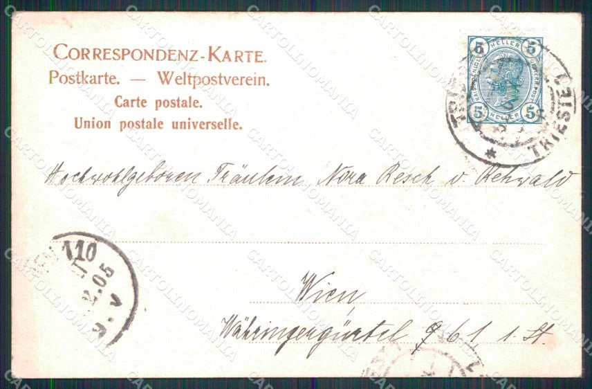 Trieste Città Miramar Parco Chiaro di Luna Trenkler 6178 cartolina RT5082 – retro