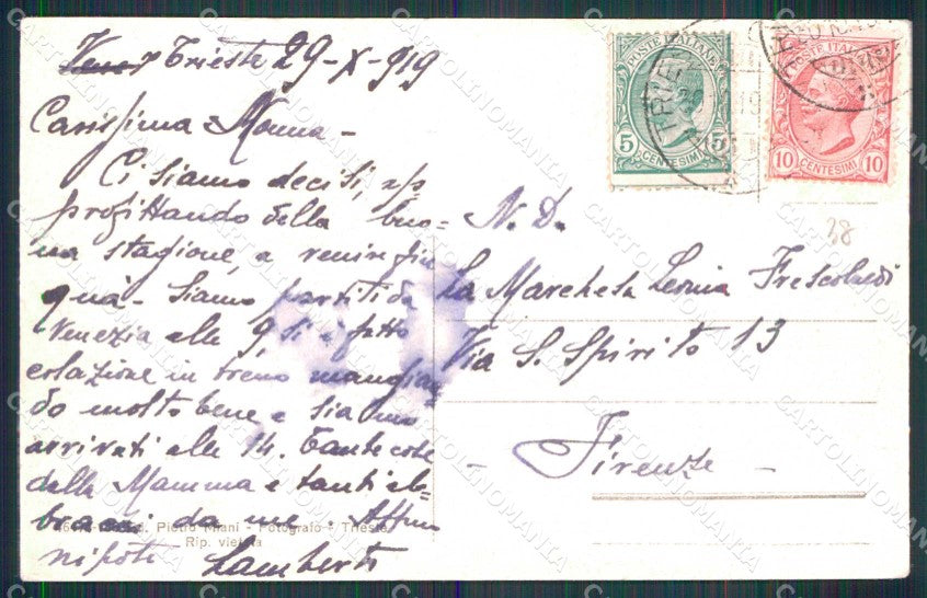 Trieste Città Pescheria Nuova cartolina RT5083 – retro