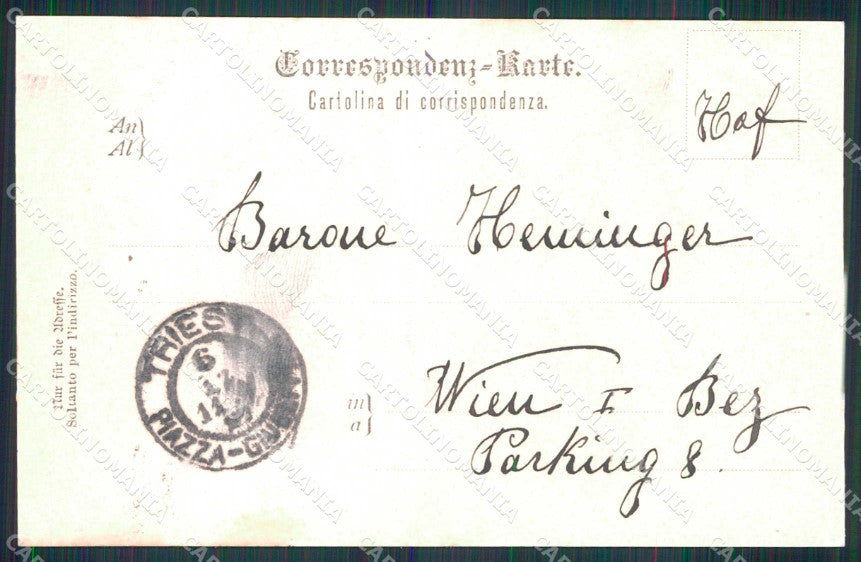 Trieste Città Saluto da Barcola Stengel 4181 cartolina RT5086 – retro