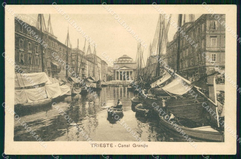 Trieste Città Canal Grande Barche cartolina RT5088 – fronte