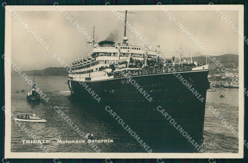 Trieste Città Motonave Saturnia Foto cartolina RT5123 – fronte