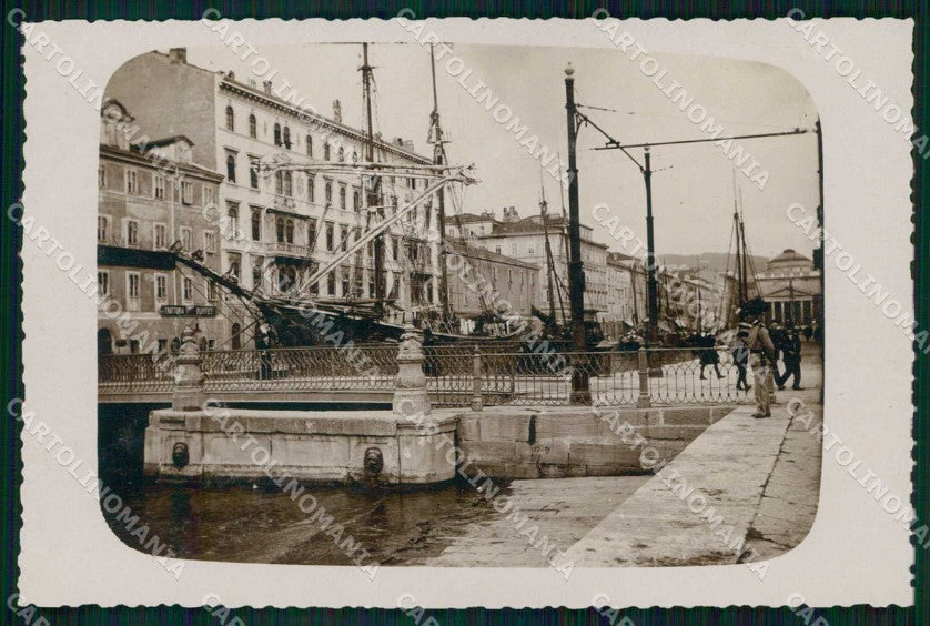 Trieste Città Canal Grande Barche Foto cartolina RT5130 – fronte