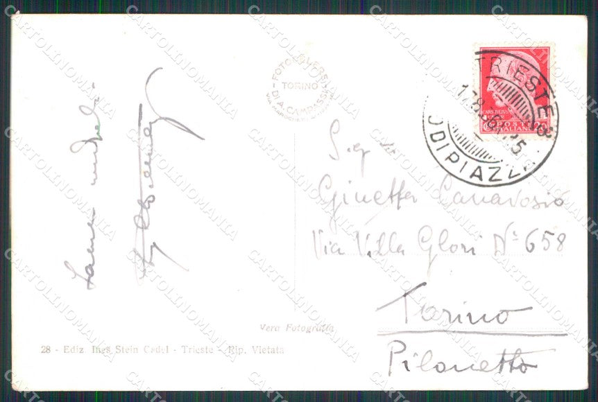 Trieste Città Veduta da Barcola Stein 28 Foto cartolina RT5132 – retro