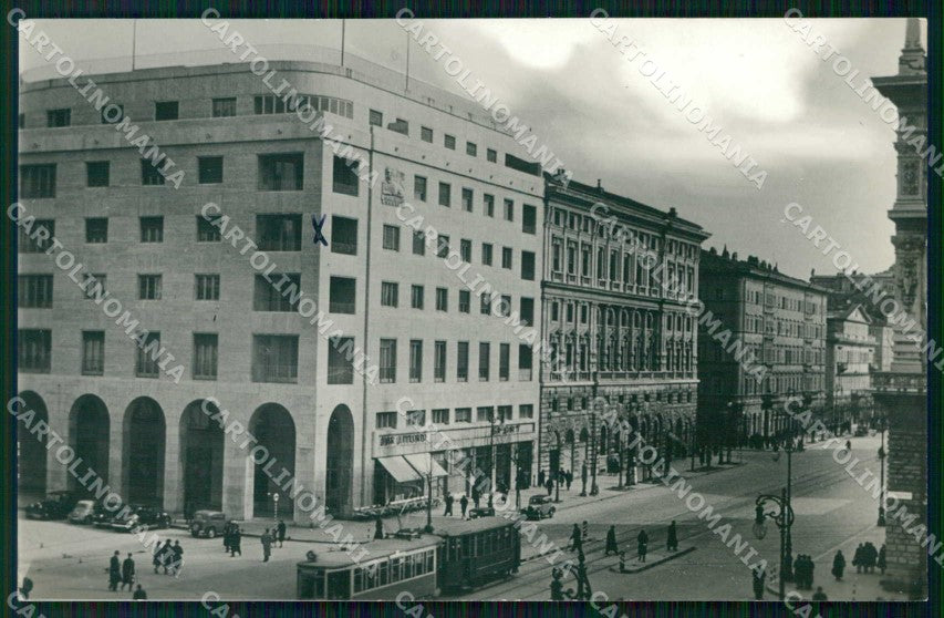 Trieste Città Via Carducci Tram Foto cartolina RT5134 – fronte