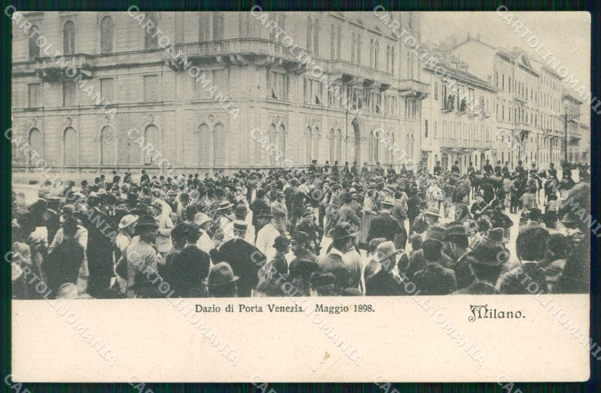 Milano Città Dazio di Porta Venezia Dazio Grano Moti 1898 cartolina RT5150 – fronte