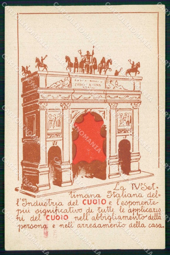 Milano Città IV Settimana Italiana Industria Cuoio Commerciale cartolina RT5154 – fronte