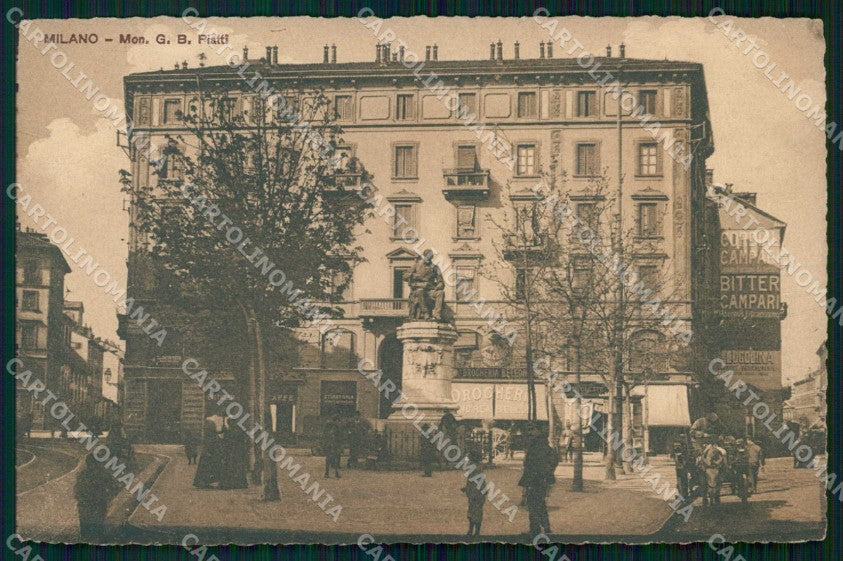 Milano Città Monumento Giovanni Battista Piatti Bitter Campari cartolina RT5176 – fronte