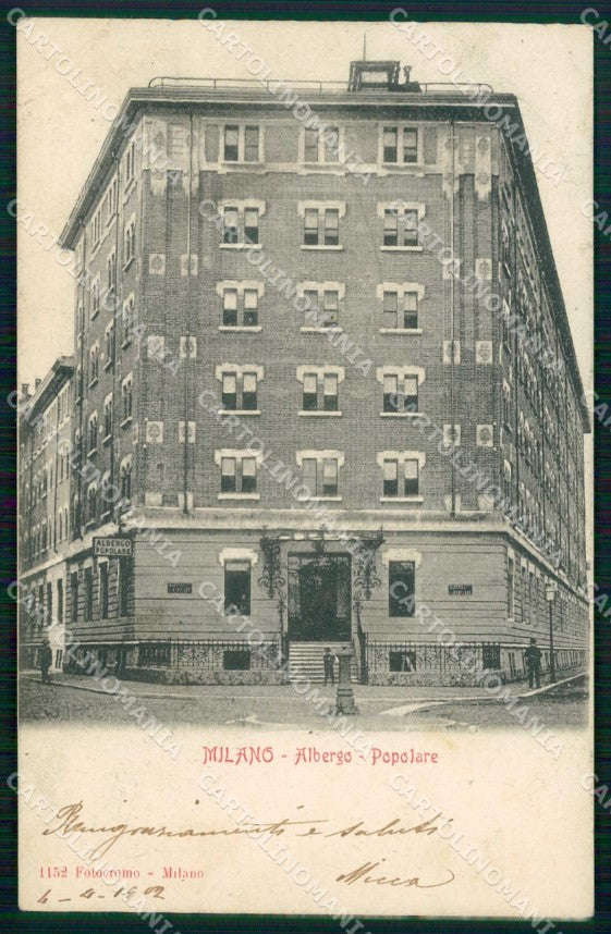 Milano Città Albergo Popolare STRAPPINO Fotocromo 1152 cartolina RT5187 – fronte